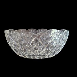 WATERFORD CRYSTAL‎ OVAL CENTERPIECE BOWL SCALLOPED EDGE 10" X 6"